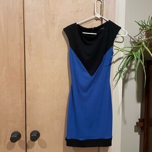 Elegant Black and Blue Women's Dress